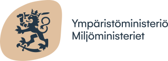 Ympäristöministeriö. Miljöministeriet. Logo.